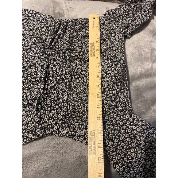 Altered State women’s S Floral Baby Doll Top Square Neck country Core Tie-back - Picture 3 of 9